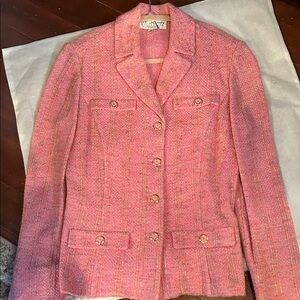 St John Pink Tweed Blazer